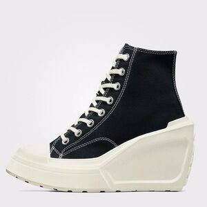 Converse Chuck 70 De Luxe Wedge Platform High Black Egret White size 7.5 NEW